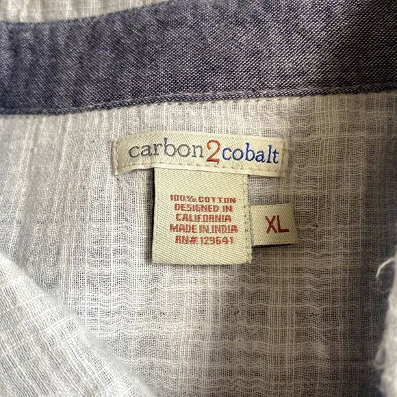 Carbon2Cobalt Men's Button Down Flannel Shirt Gray Plaid Cotton Size XL - Picture 3 of 3